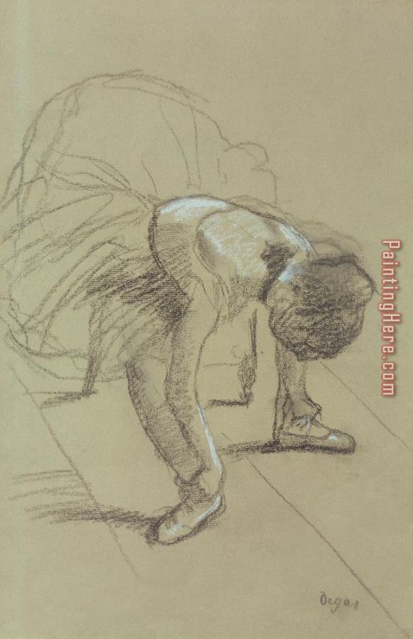 Edgar Degas Seated Dancer Adjusting Her Shoes